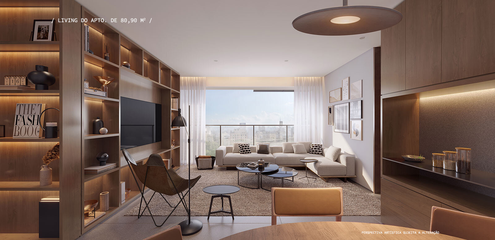 Living — apto 80m²