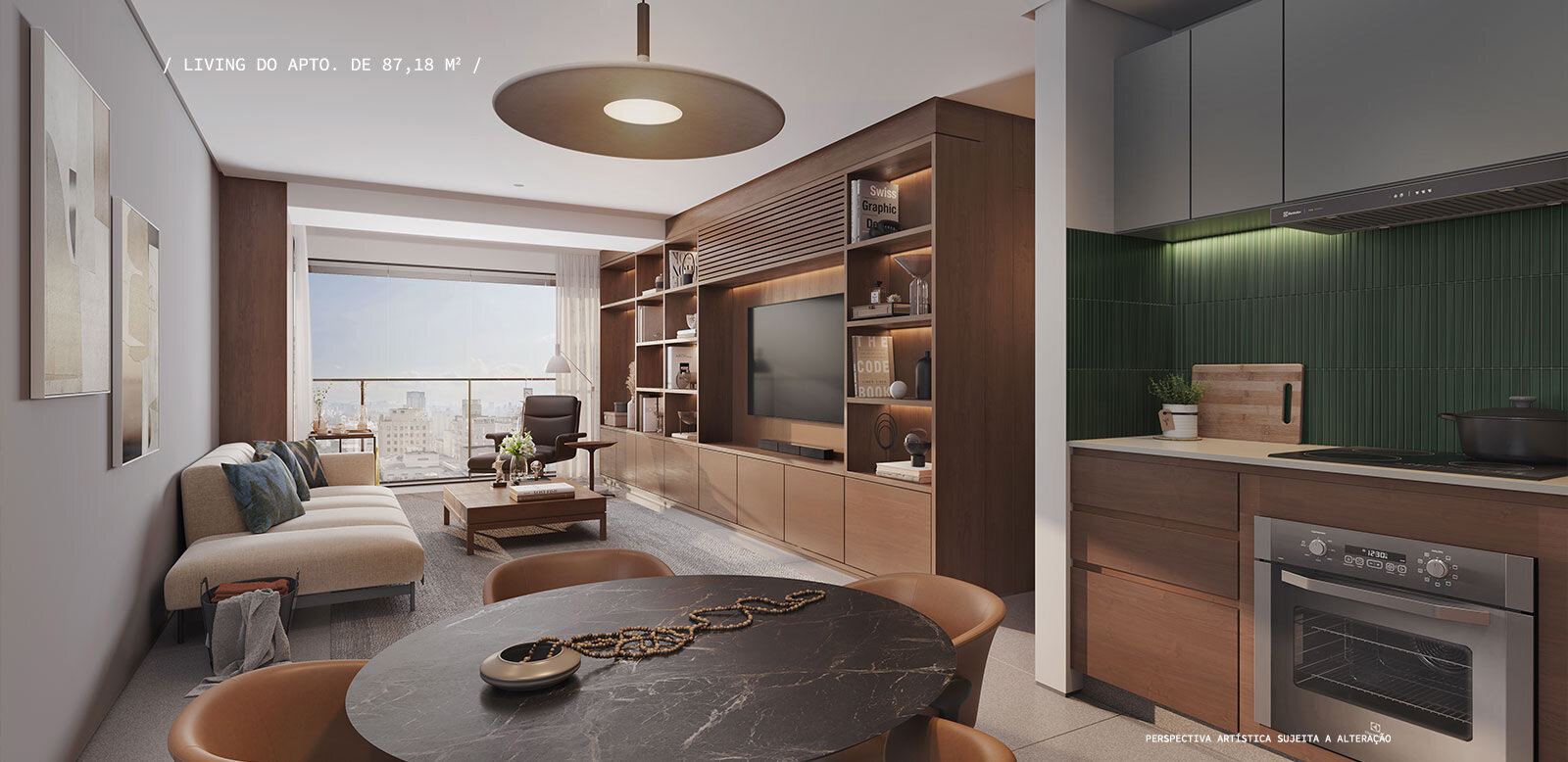 Living — apto 87m²