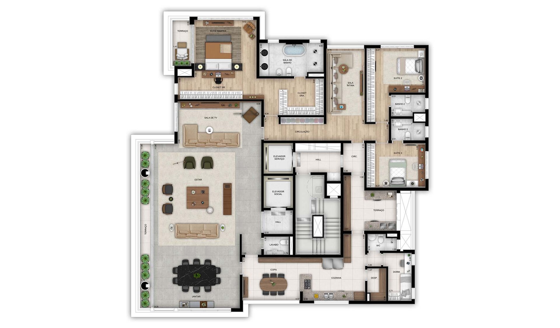 Tipo 3 — 355m²