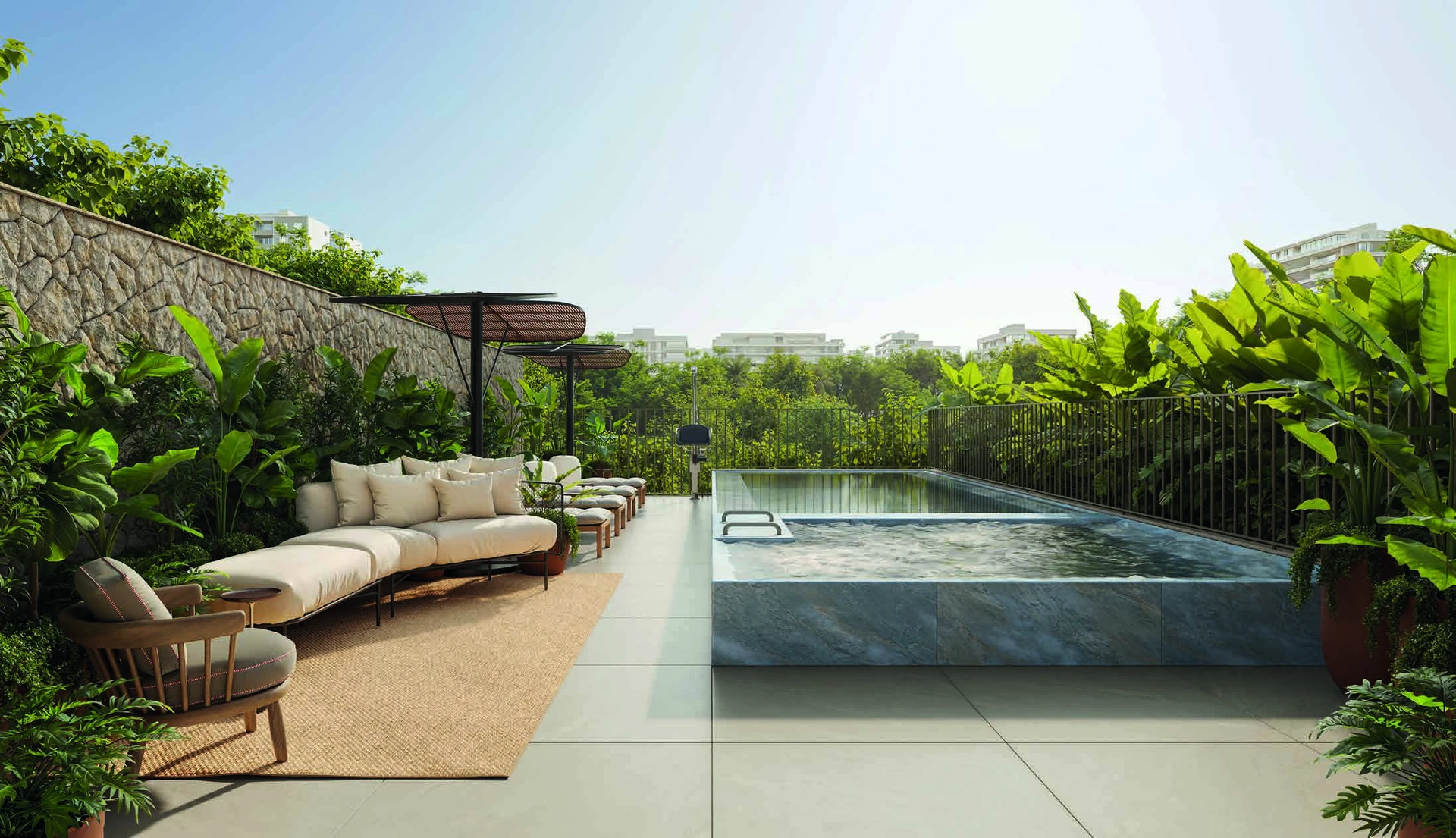 Piscina e paisagismo do Wellness Club JML
